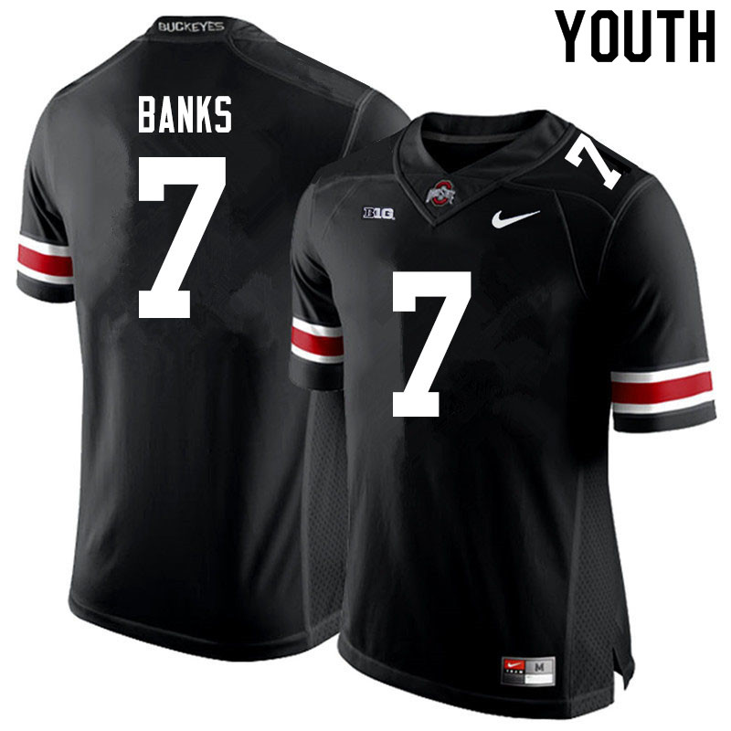 Youth #7 Sevyn Banks Ohio State Buckeyes College Football Jerseys Sale-Black